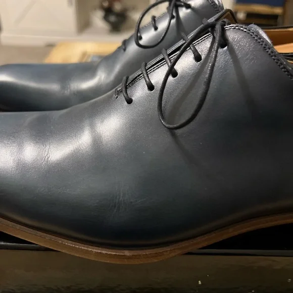 Magnanni “KIVI” Dress Derby Men's  Blue Oxfords 10M MINT! - Picture 2 of 12